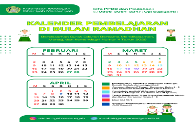 Kalender Pembelajaran di Bulan Ramadhan 1446 H